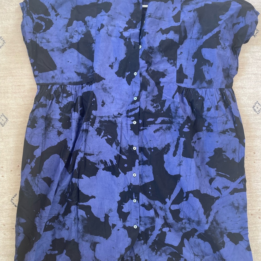 Stylish Blue and Black Women's Dress
